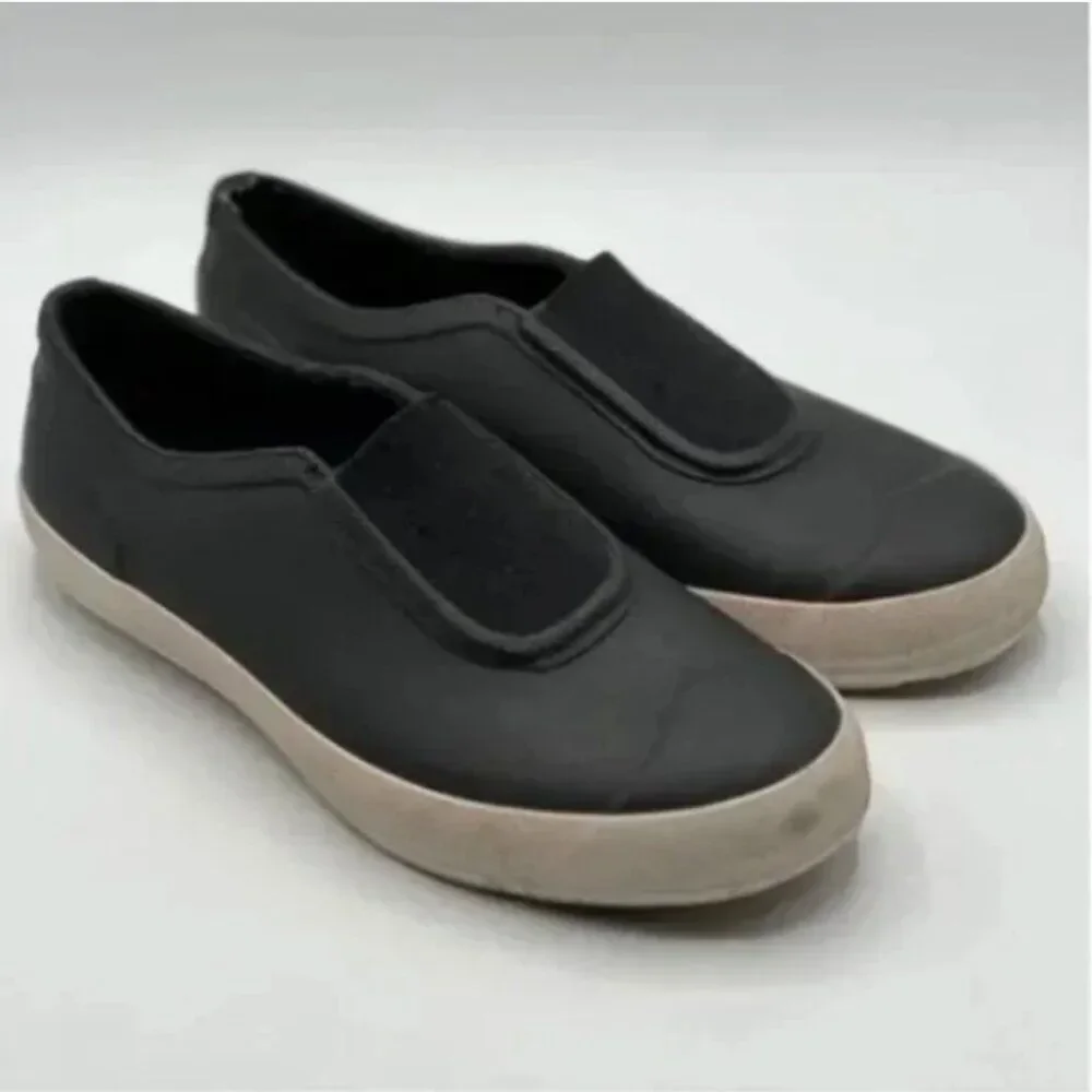 Hunter Original Plimsoll Slip-On Black Rubber Sneaker Size 7
